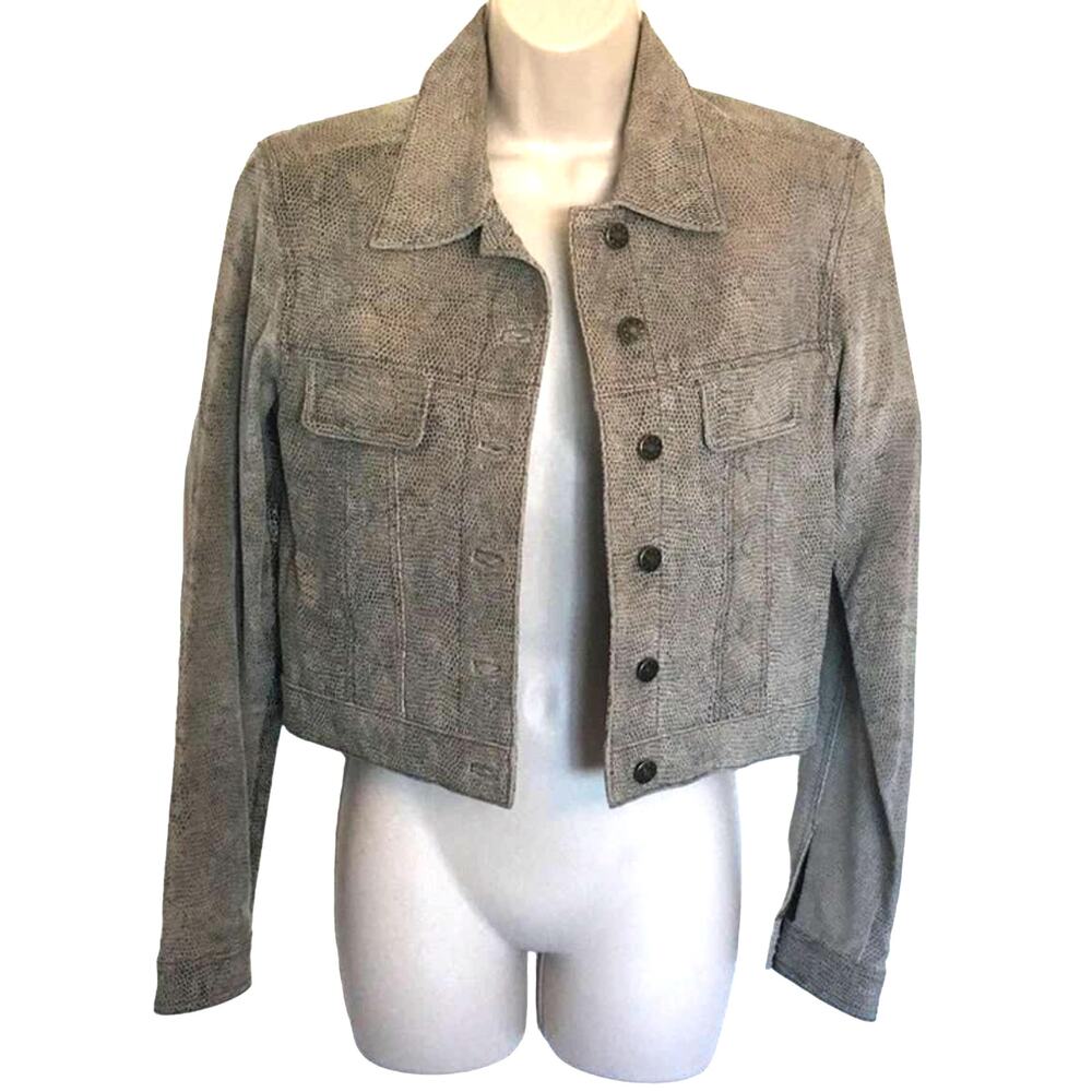 Brandon Thomas Python Snake Pattern LEATHER Jacket EUC Size Small